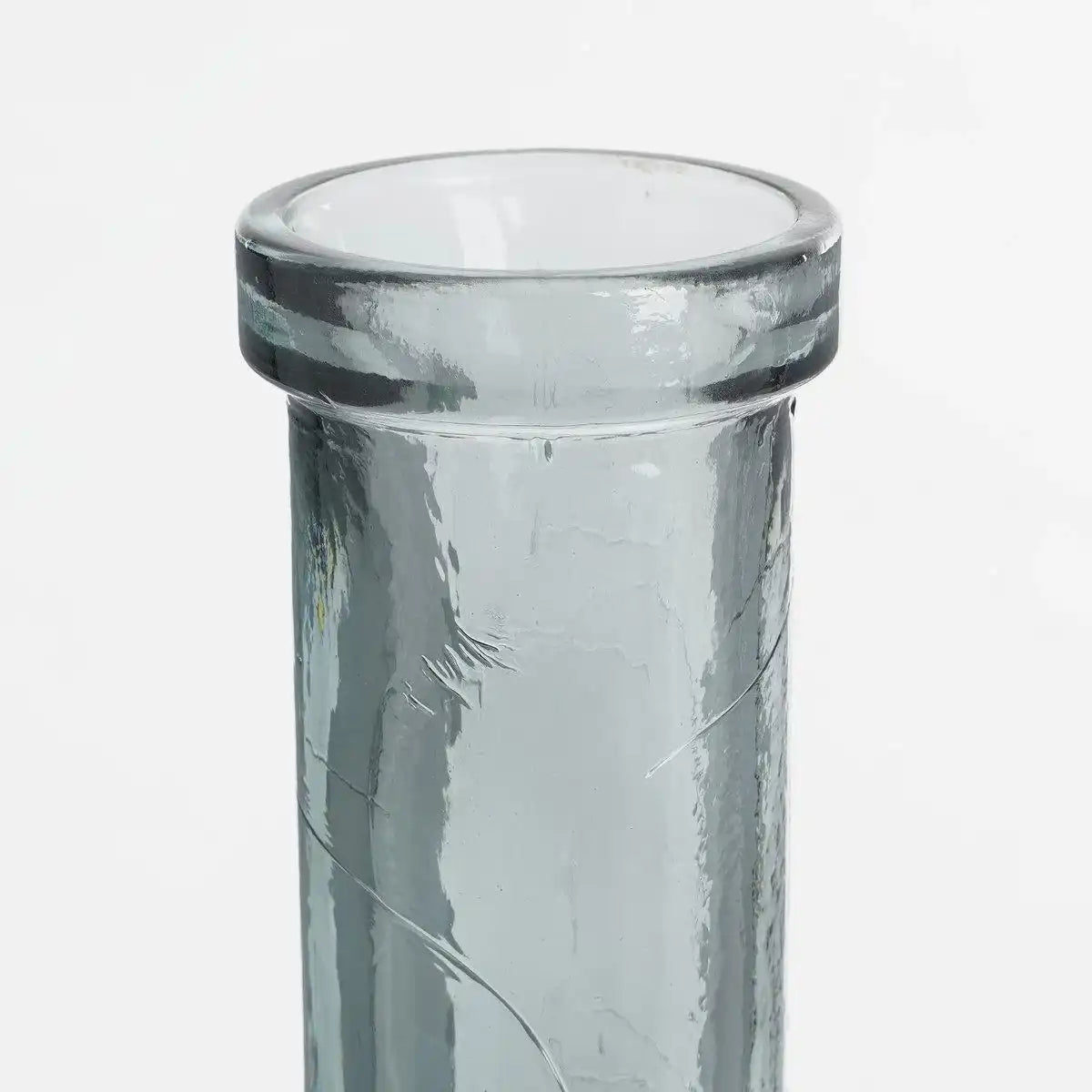 Rioja-Flaschenvase – H75 x Ø18 cm – recyceltes Glas – Dunkelgrau - HomeDesign Knaus