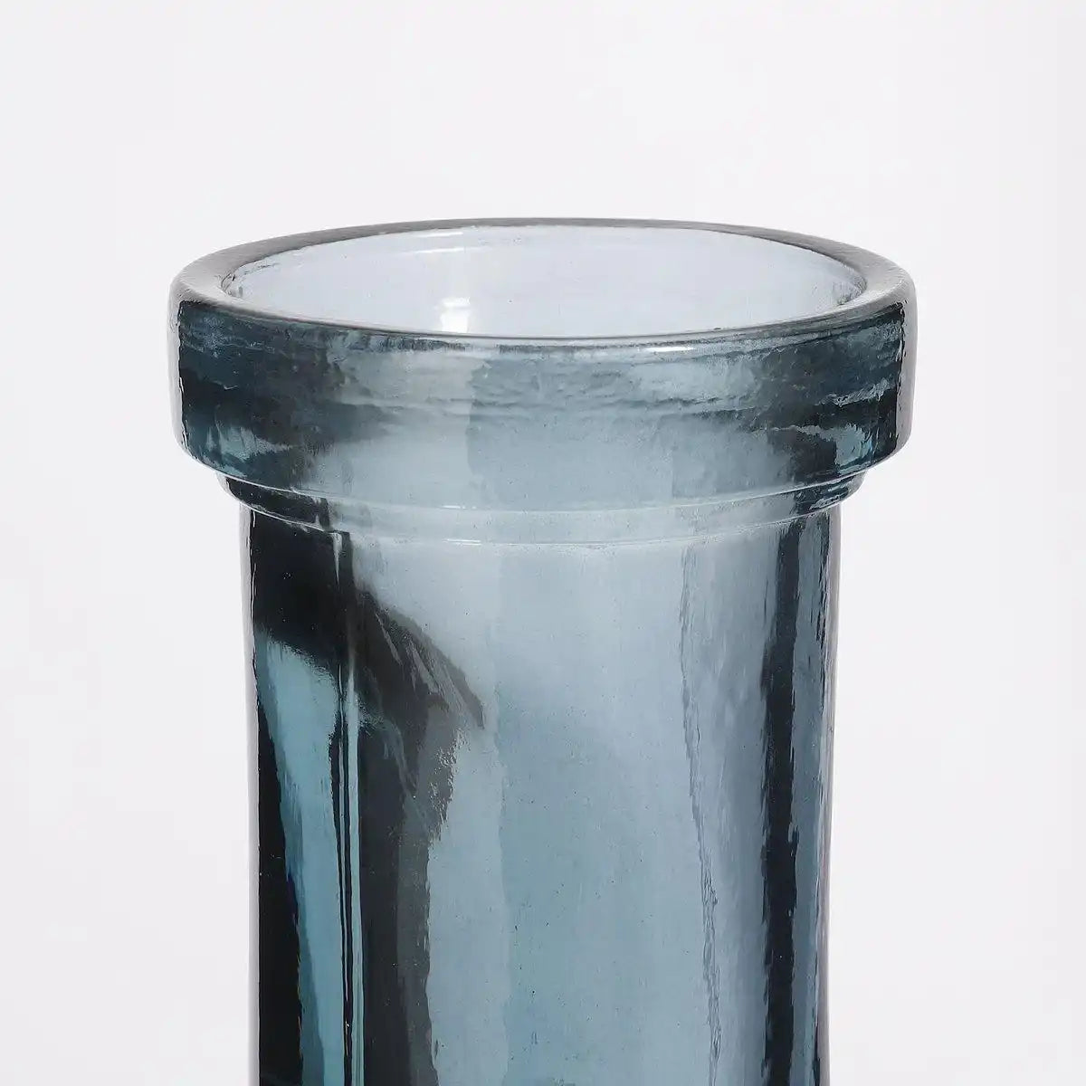 Rioja-Flaschenvase – H75 x Ø18 cm – recyceltes Glas – Hellblau - HomeDesign Knaus