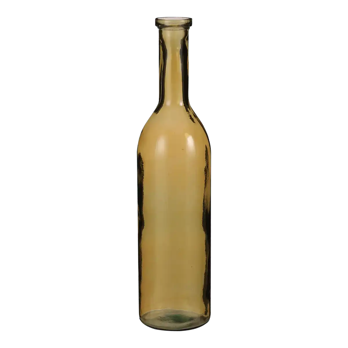 Rioja-Flaschenvase – H75 x Ø18 cm – recyceltes Glas – Ocker - HomeDesign Knaus