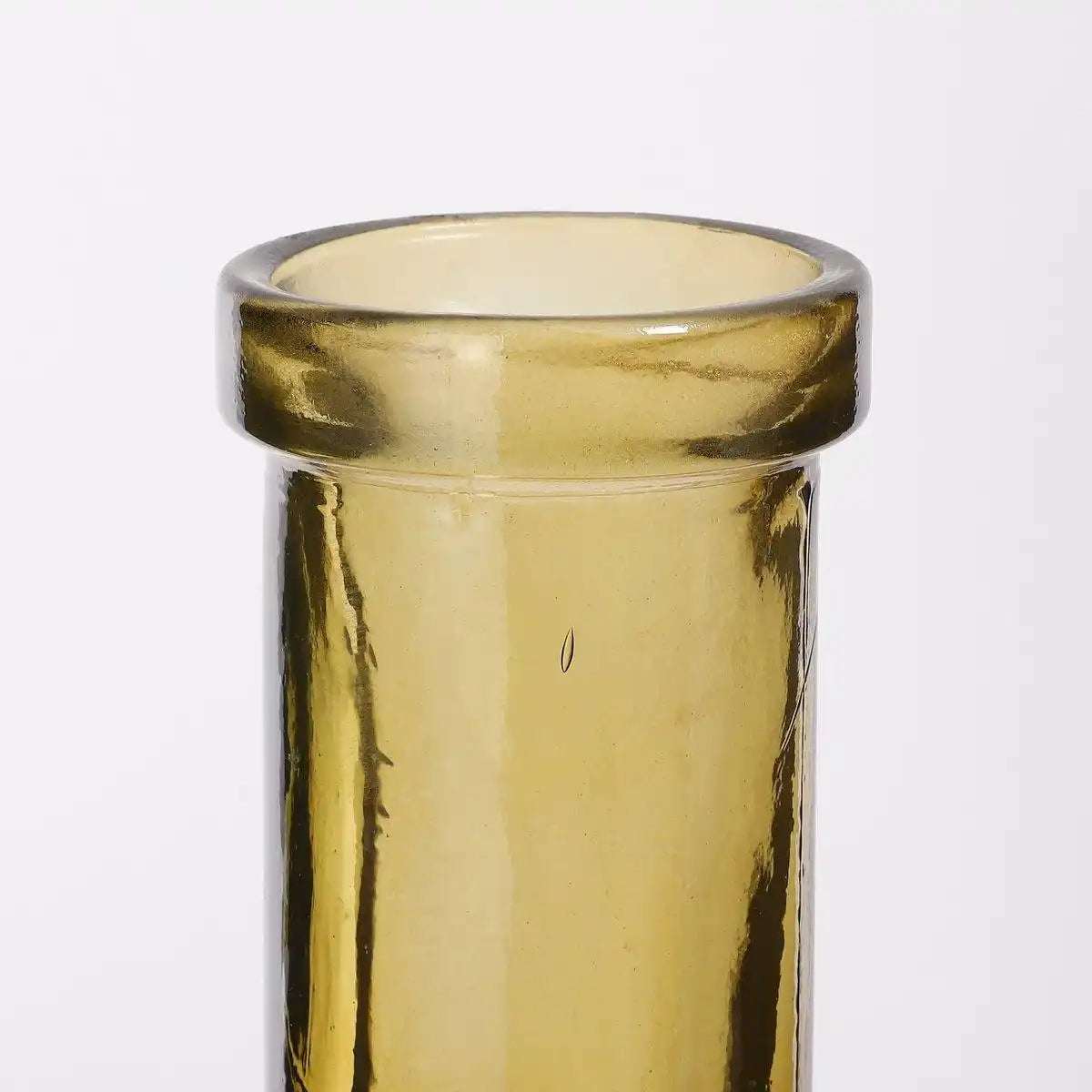 Rioja-Flaschenvase – H75 x Ø18 cm – recyceltes Glas – Ocker - HomeDesign Knaus