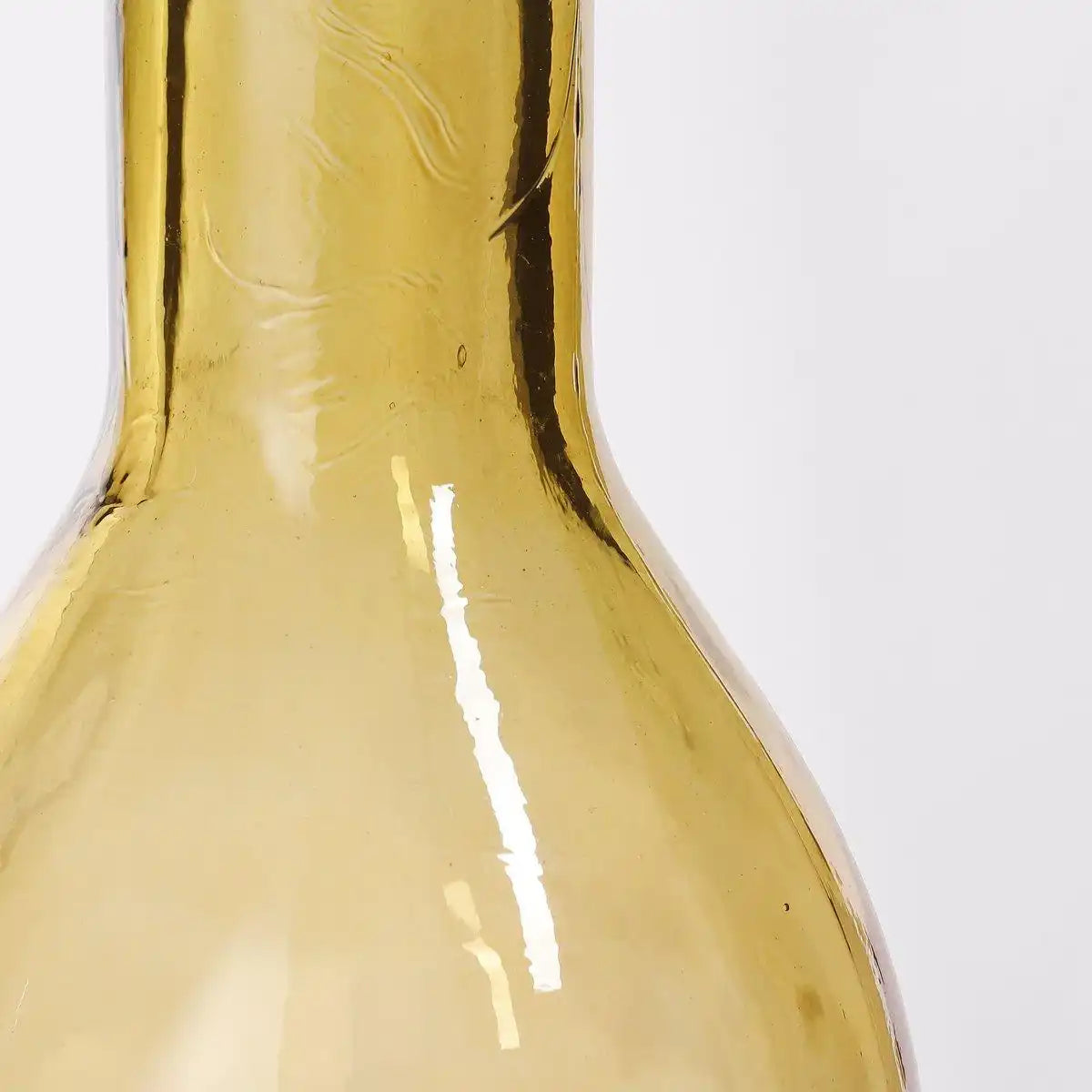 Rioja-Flaschenvase – H75 x Ø18 cm – recyceltes Glas – Ocker - HomeDesign Knaus