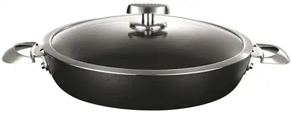 Robuste Chefpfanne mit Deckel alle Herdarten Handgegossen Pro IQ 32 cm - HomeDesign Knaus