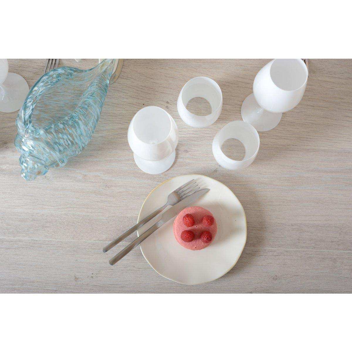 Rosa weiße Dessertplatte 20x20x2cm - HomeDesign Knaus