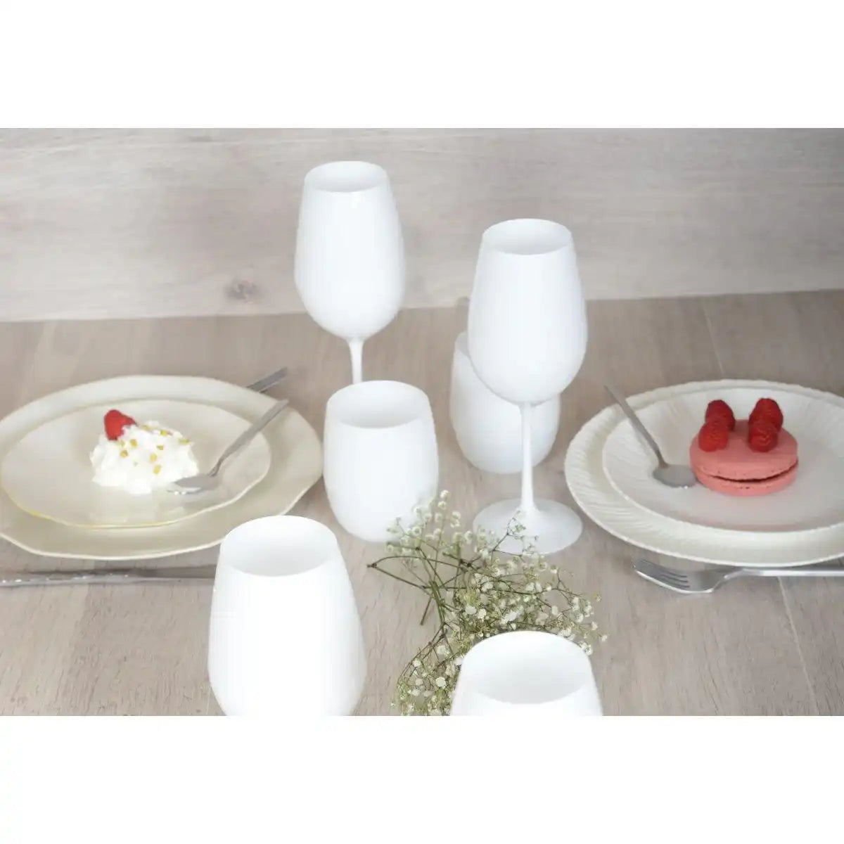 Rosa weiße Dessertplatte 20x20x2cm - HomeDesign Knaus