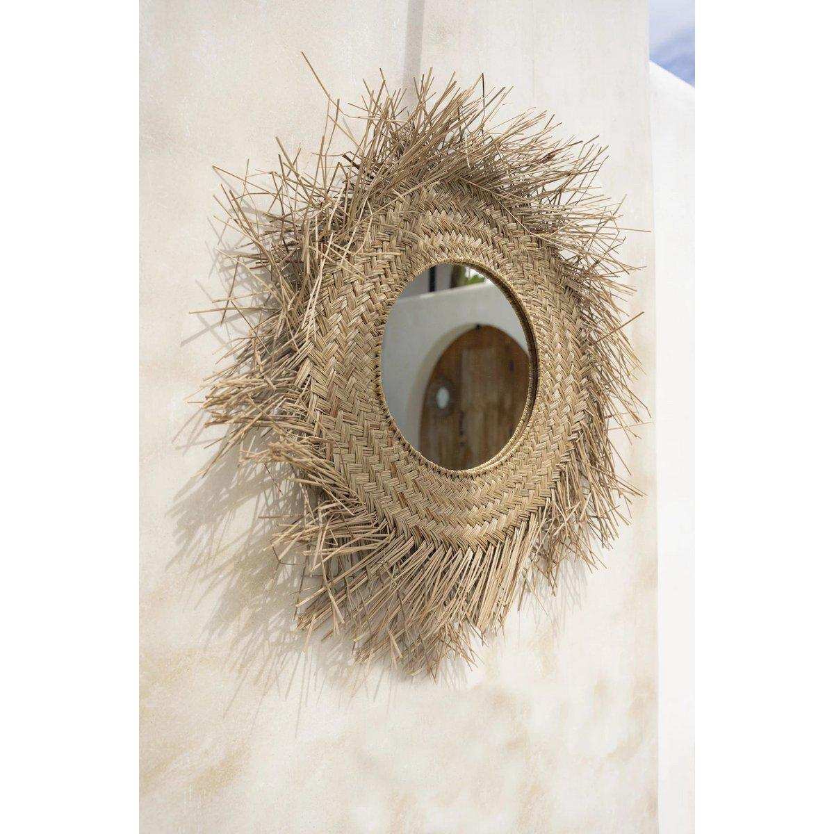 Rotan Spiegel Wandspiegel Natur - HomeDesign Knaus