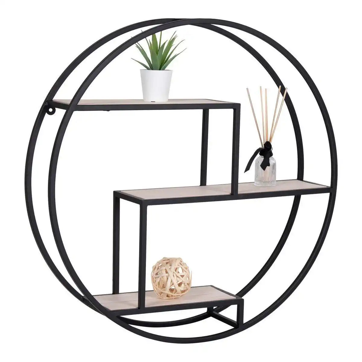 Rotterdam Regal - Schwarz/Natur - HomeDesign Knaus