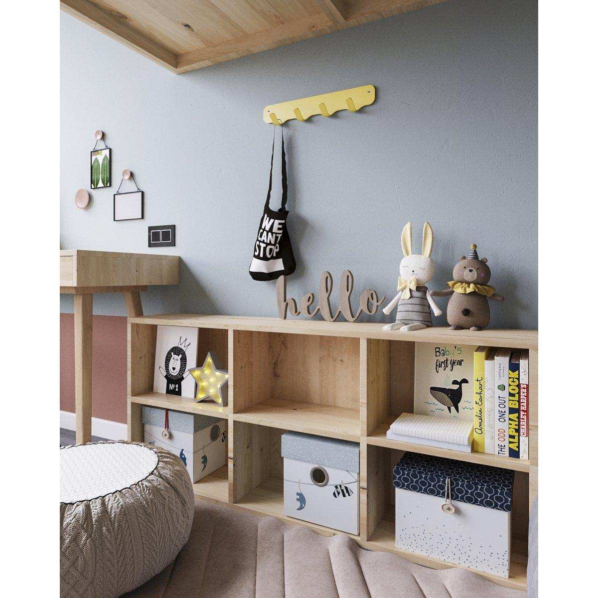 Rounded Industrielle Wandgarderobe 4 Kleiderhaken Garderobenleiste - HomeDesign Knaus