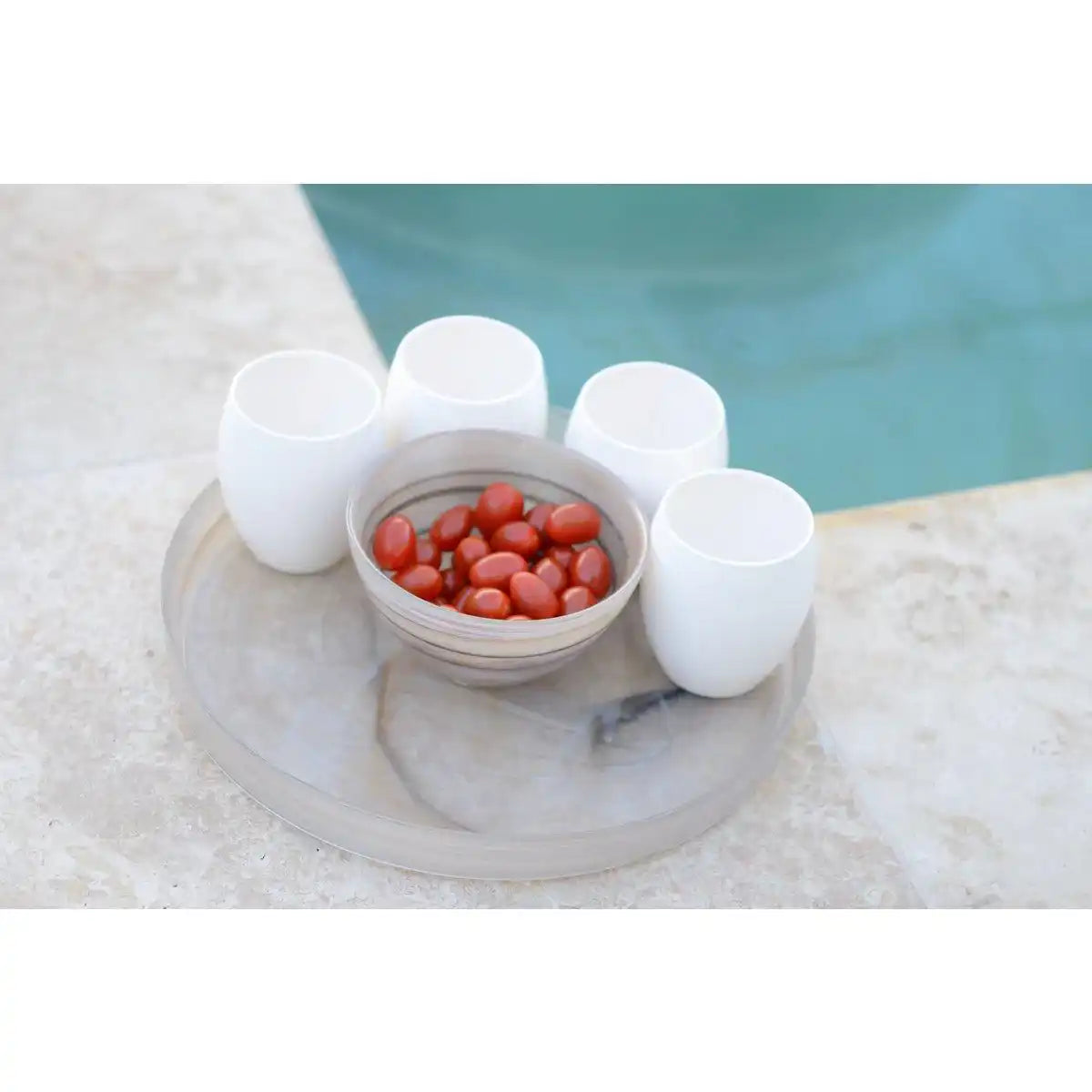 Runde Sahara -Glasschale 33x33x3,5 cm - HomeDesign Knaus