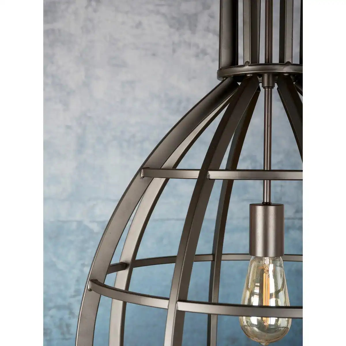 Rustikal Edelstahl Star Burned Steel Hängelampe - HomeDesign Knaus