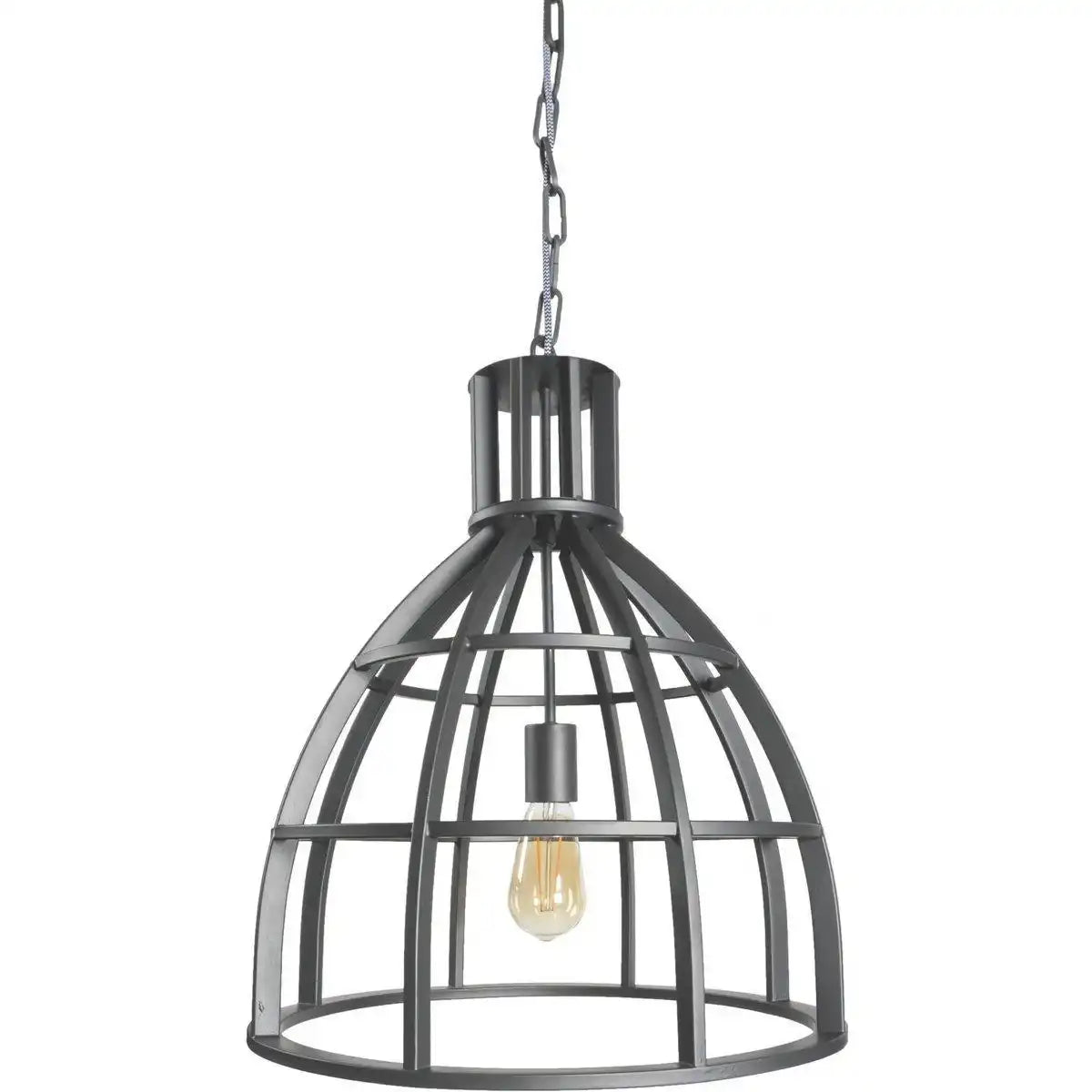 Rustikal Edelstahl Star Burned Steel Hängelampe - HomeDesign Knaus