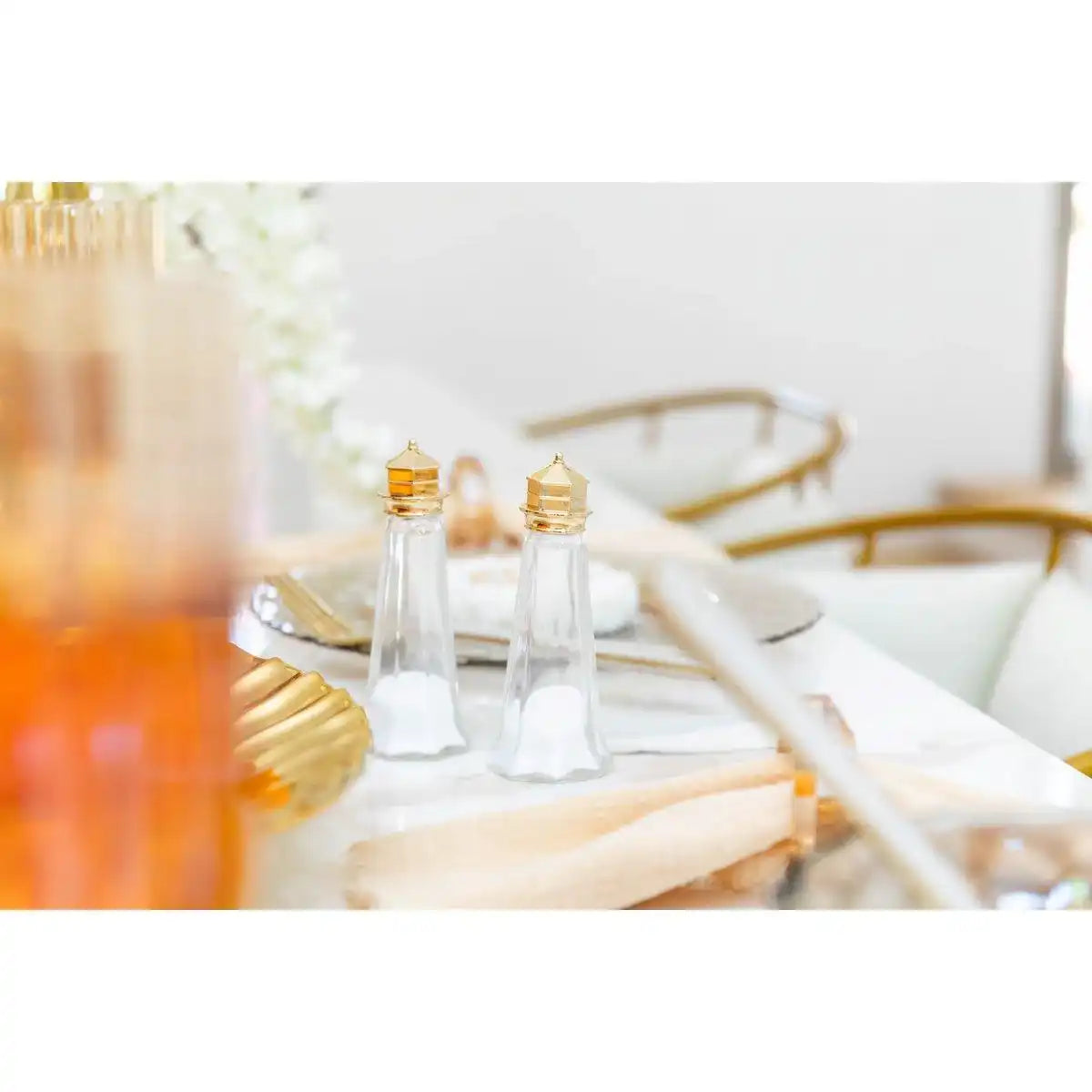 SALIERE UND POIVRIERE DOREE 4,6X4,6X11,5CM - HomeDesign Knaus