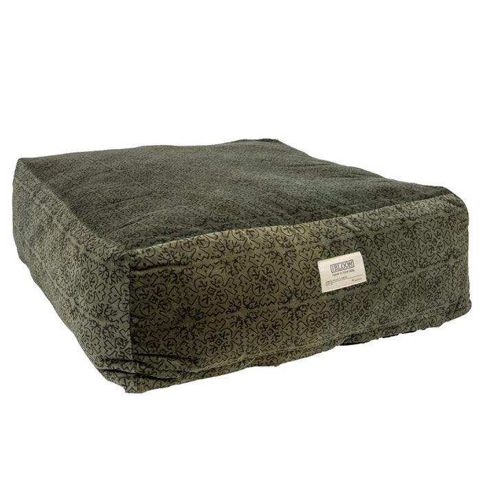 Samt-Bodenkissen Violetta dunkler Wald 65x65x25 - HomeDesign Knaus