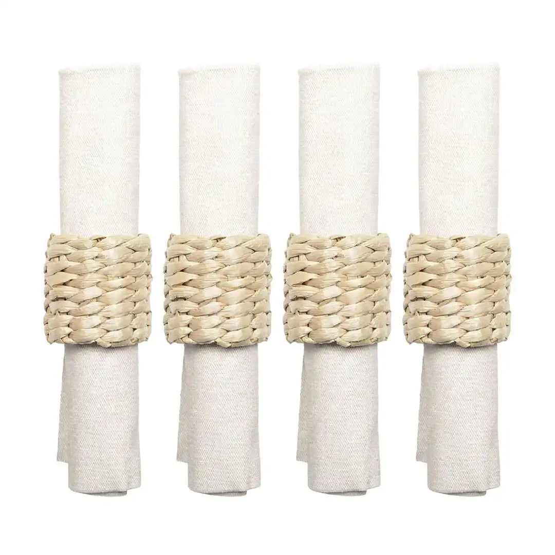 SATZ VON 4 RONDS DE SERVIETTE ROTIN - HomeDesign Knaus