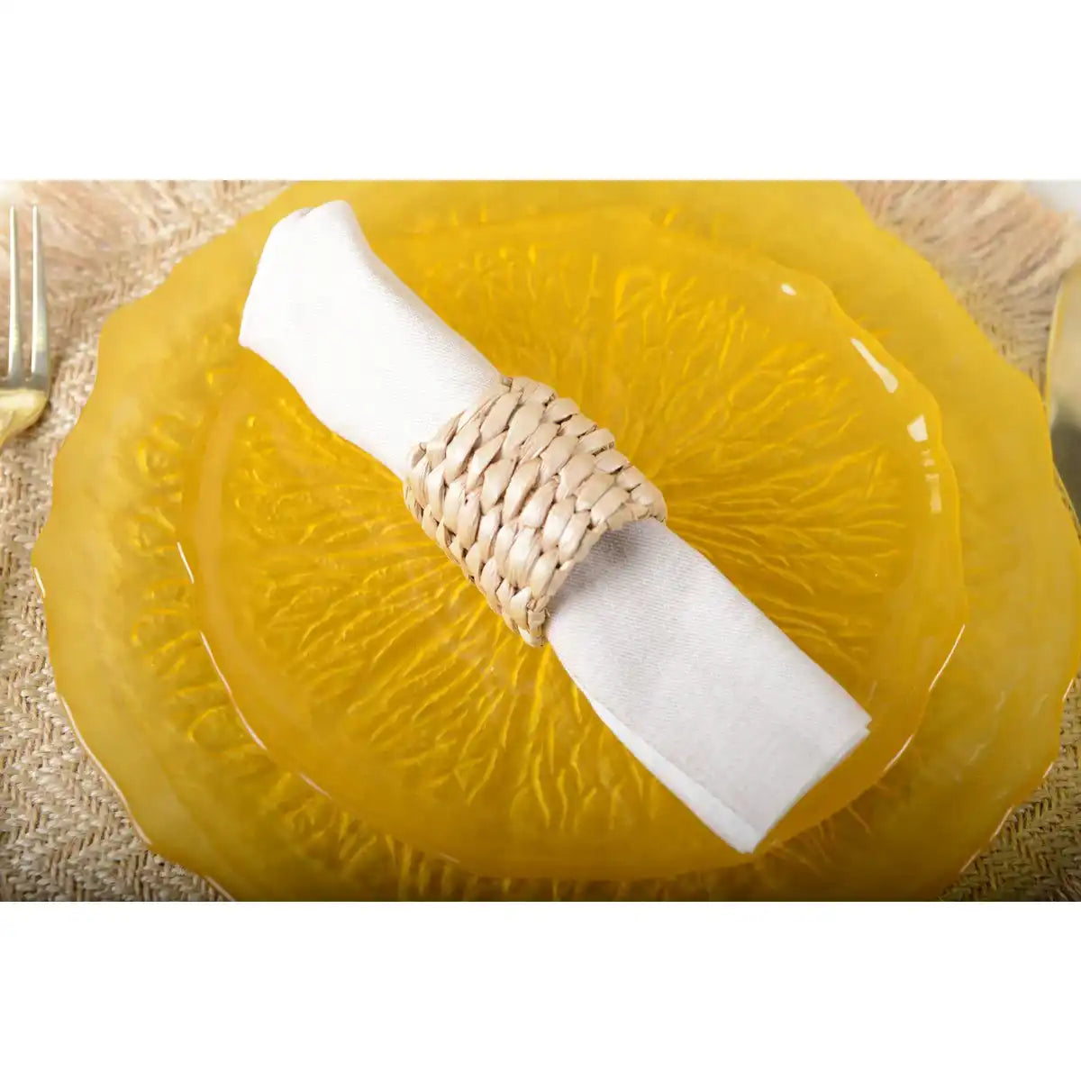 SATZ VON 4 RONDS DE SERVIETTE ROTIN - HomeDesign Knaus