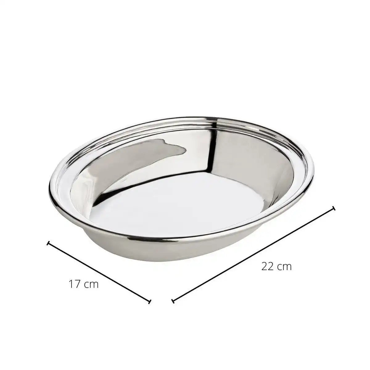 Schale Dekoschale Servierschale Olympia, oval, 16 x 22 cm, schwerversilbert - HomeDesign Knaus