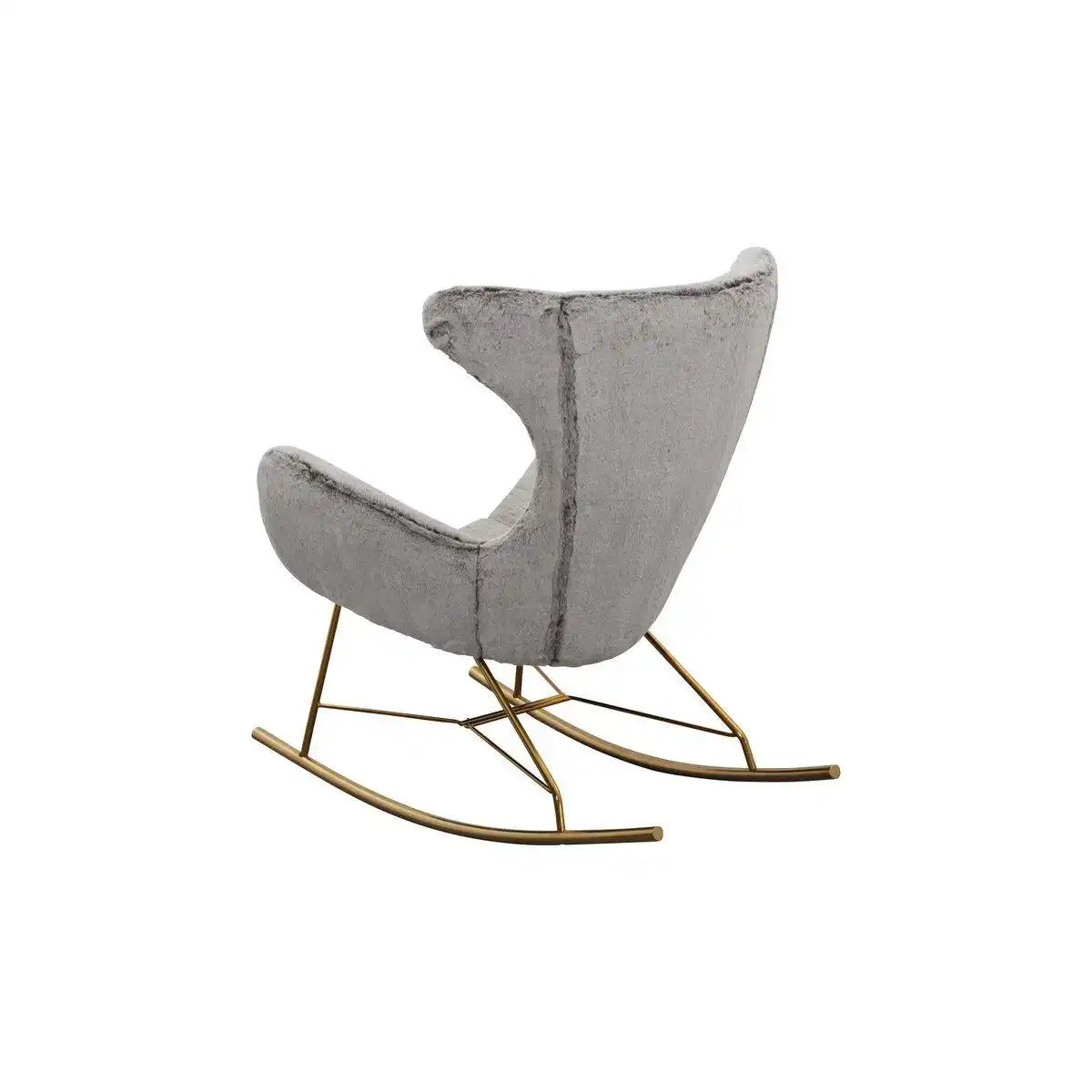 Schaukelstuhl grau Teddyfell - HomeDesign Knaus