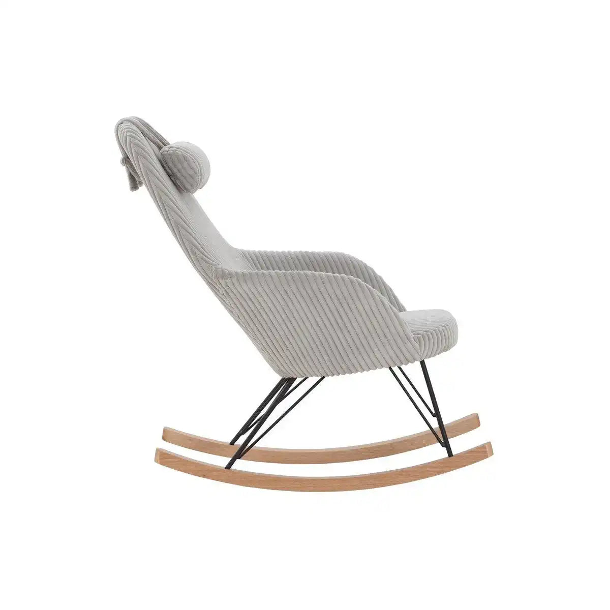 Schaukelstuhl Grau Texturstoff - HomeDesign Knaus