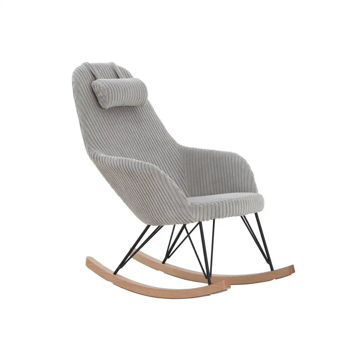 Schaukelstuhl Grau Texturstoff - HomeDesign Knaus