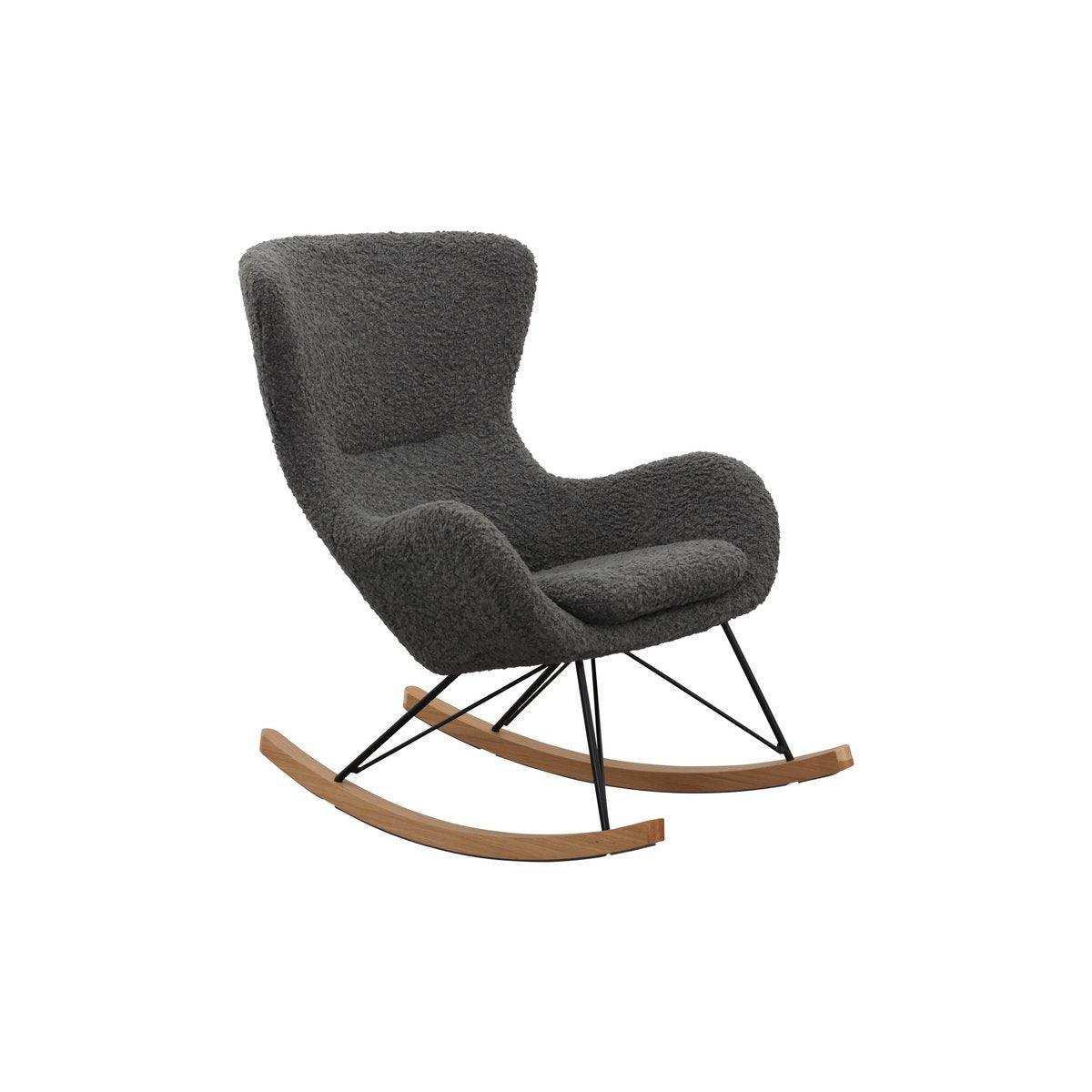 Schaukelstuhl Teddyfell Dunkelgrau - HomeDesign Knaus