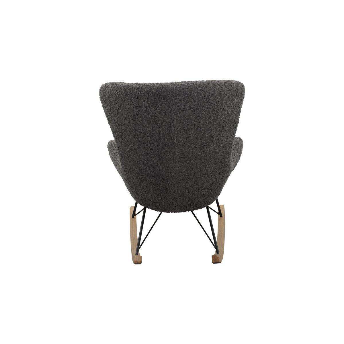 Schaukelstuhl Teddyfell Dunkelgrau - HomeDesign Knaus