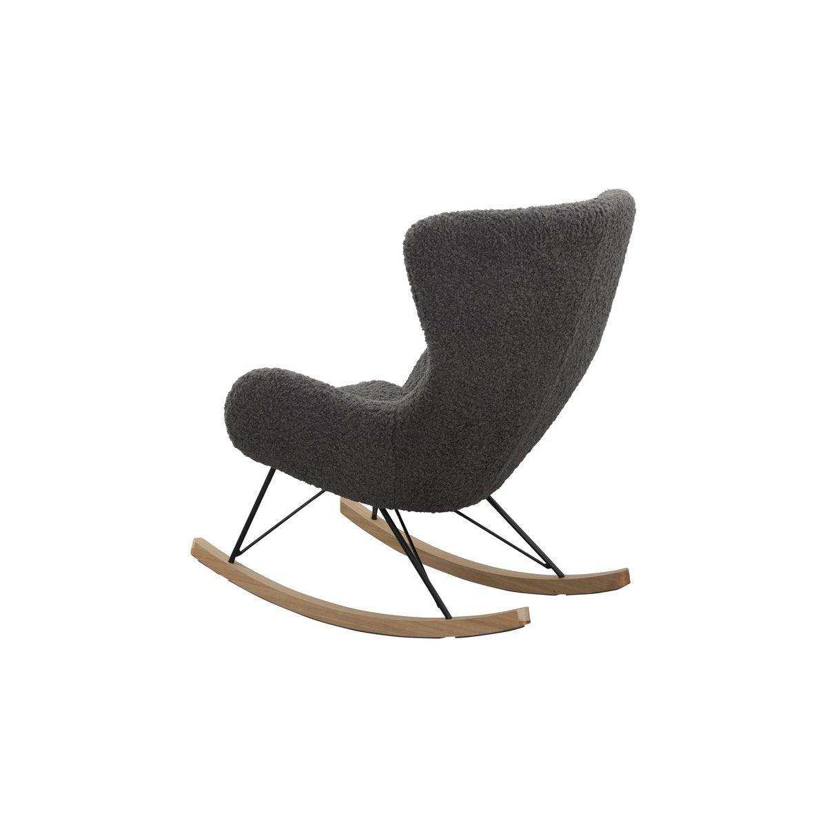 Schaukelstuhl Teddyfell Dunkelgrau - HomeDesign Knaus