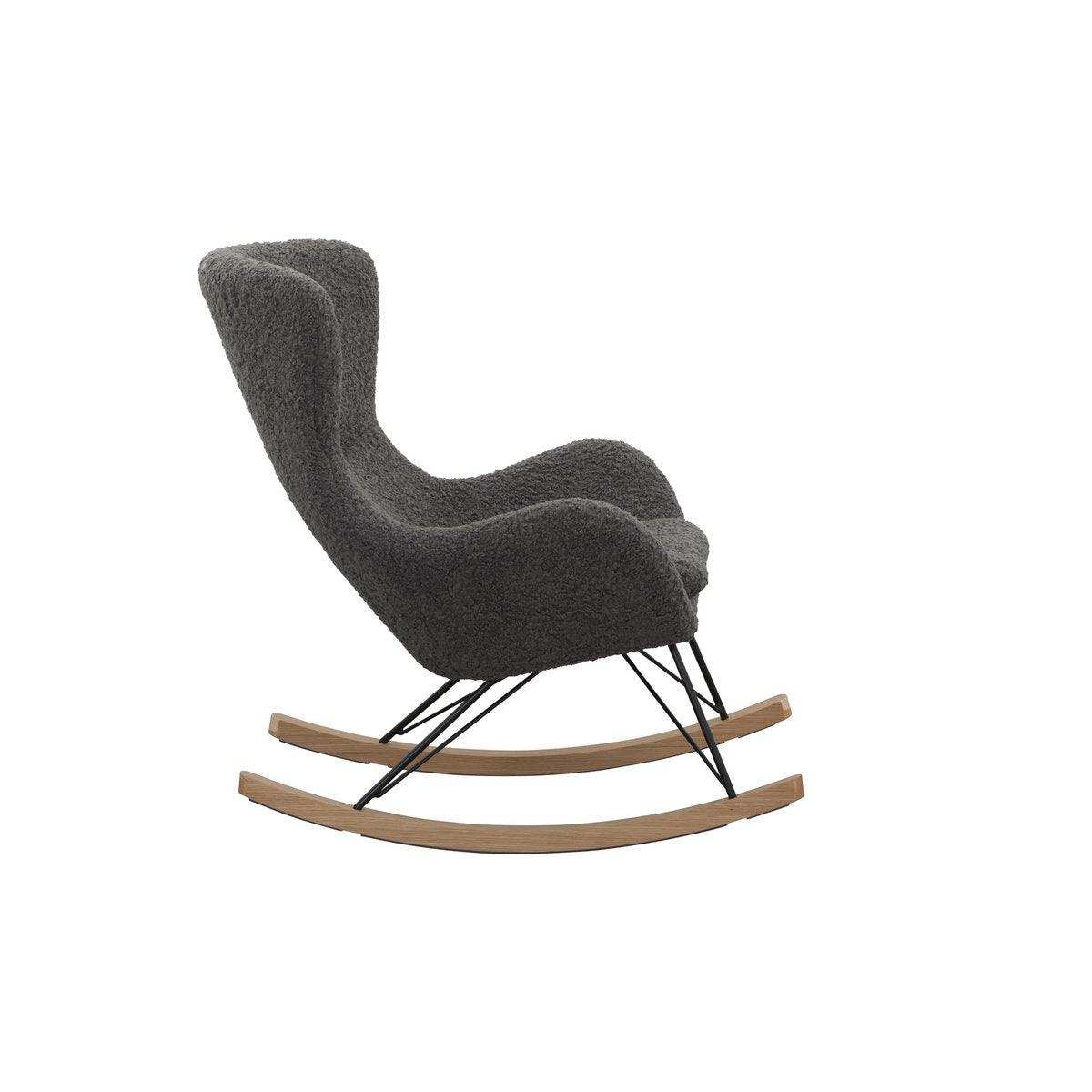 Schaukelstuhl Teddyfell Dunkelgrau - HomeDesign Knaus
