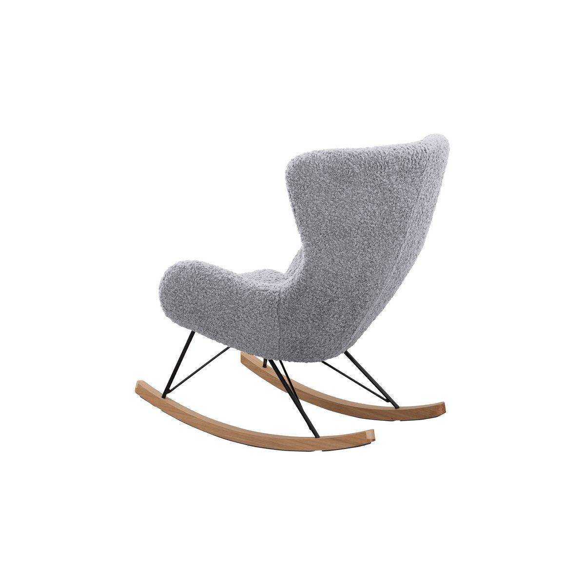 Schaukelstuhl Teddyfell Hellgrau - HomeDesign Knaus
