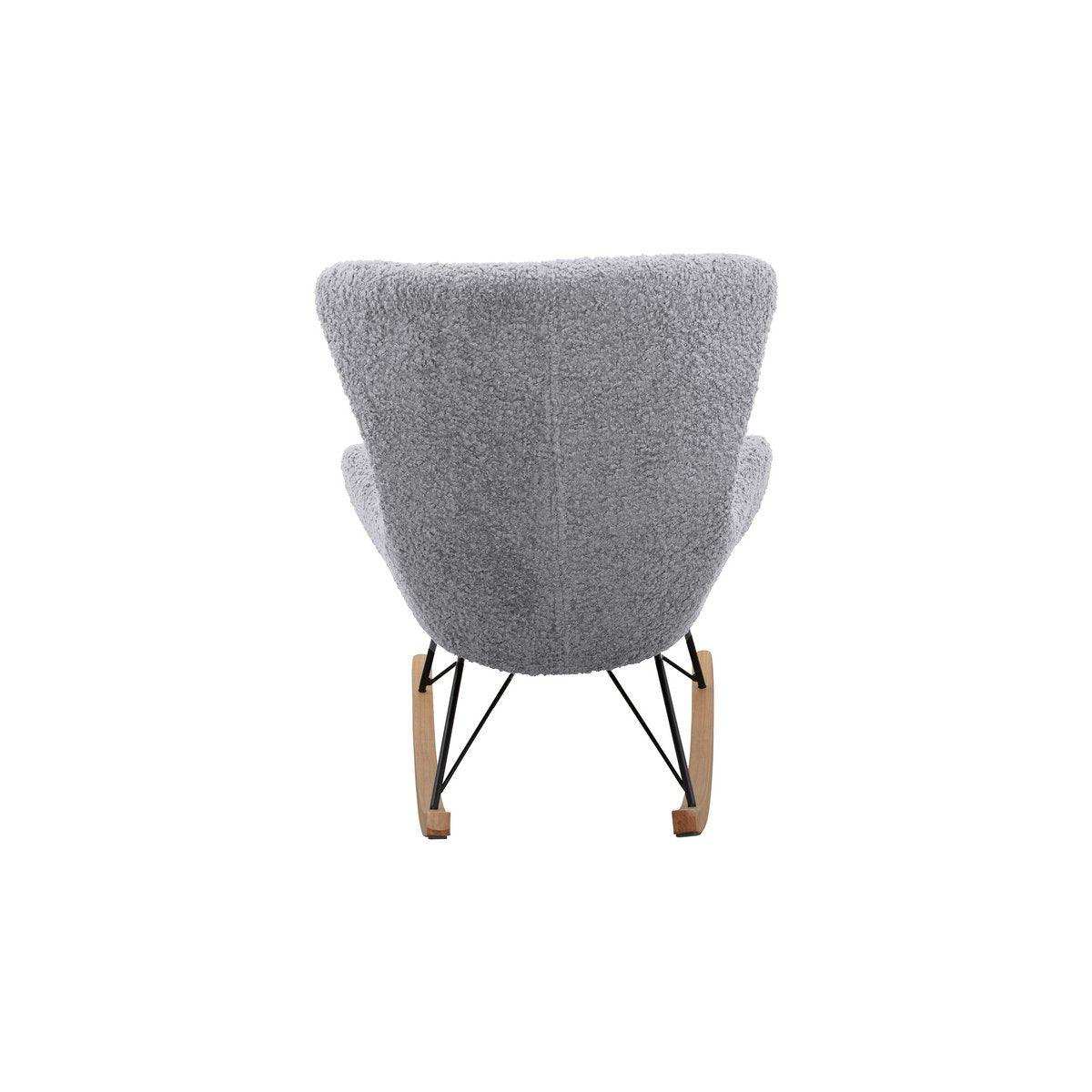 Schaukelstuhl Teddyfell Hellgrau - HomeDesign Knaus
