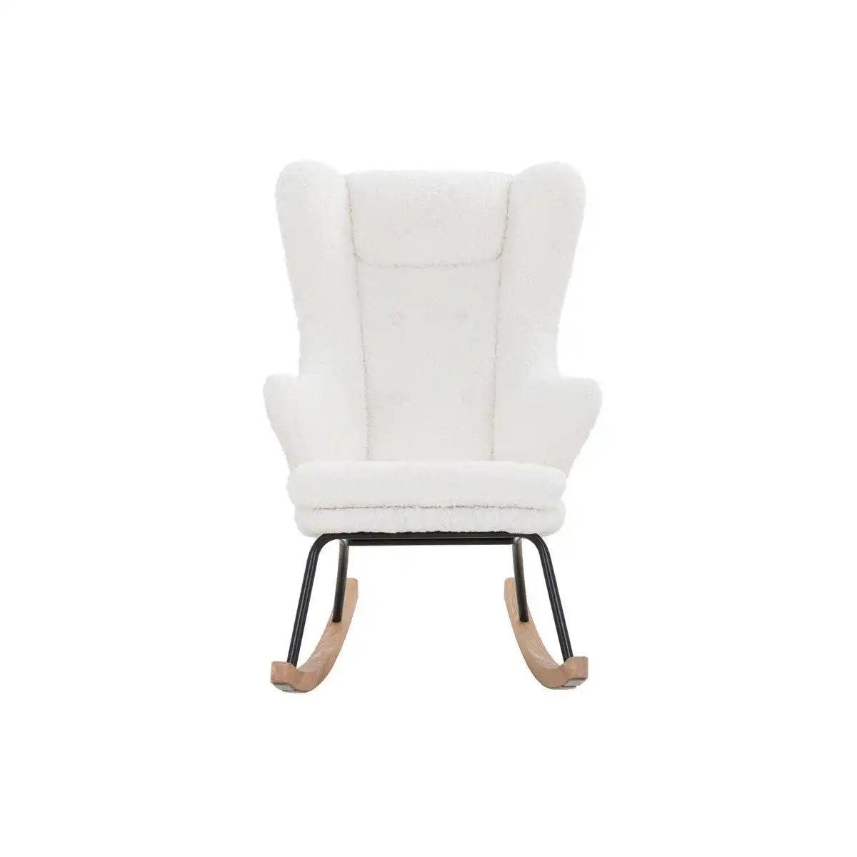 Schaukelstuhl Teddyfell Weiß - HomeDesign Knaus