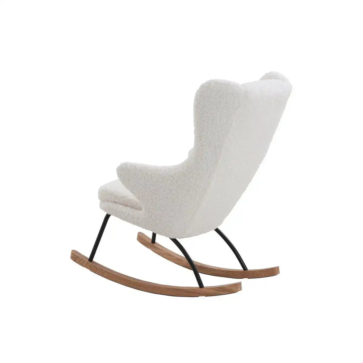 Schaukelstuhl Teddyfell Weiß - HomeDesign Knaus