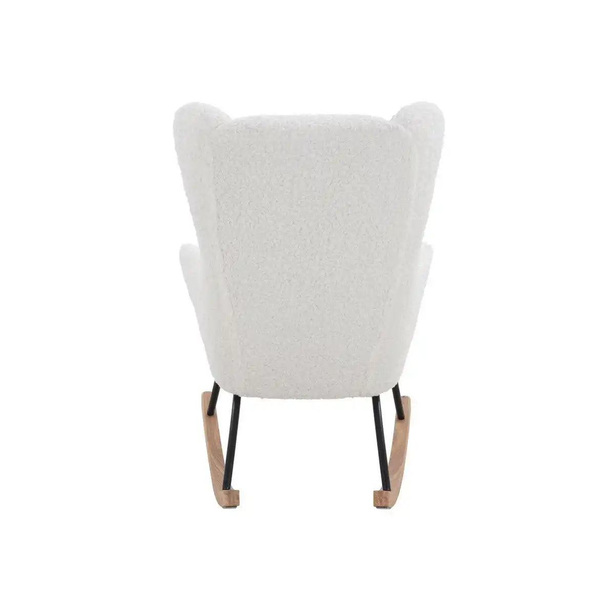 Schaukelstuhl Teddyfell Weiß - HomeDesign Knaus