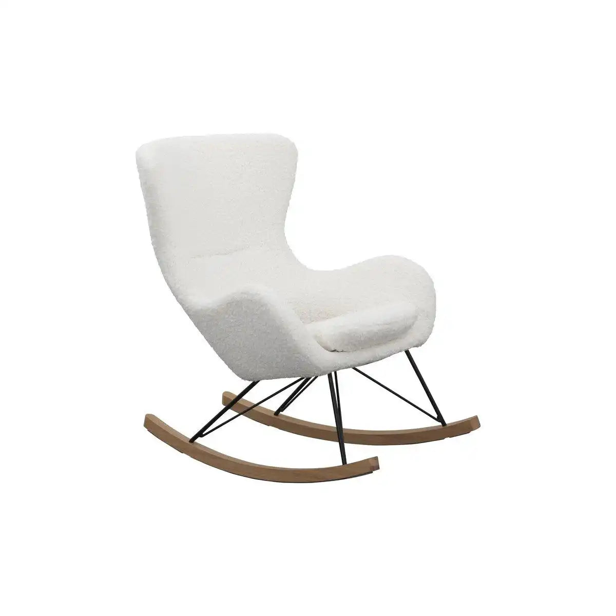 Schaukelstuhl Teddyfell weiß - HomeDesign Knaus