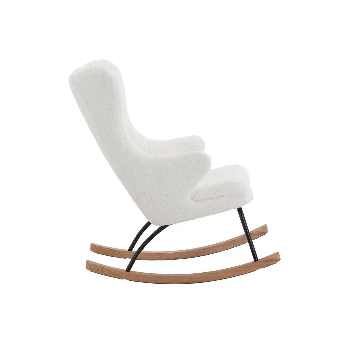 Schaukelstuhl Teddyfell Weiß - HomeDesign Knaus