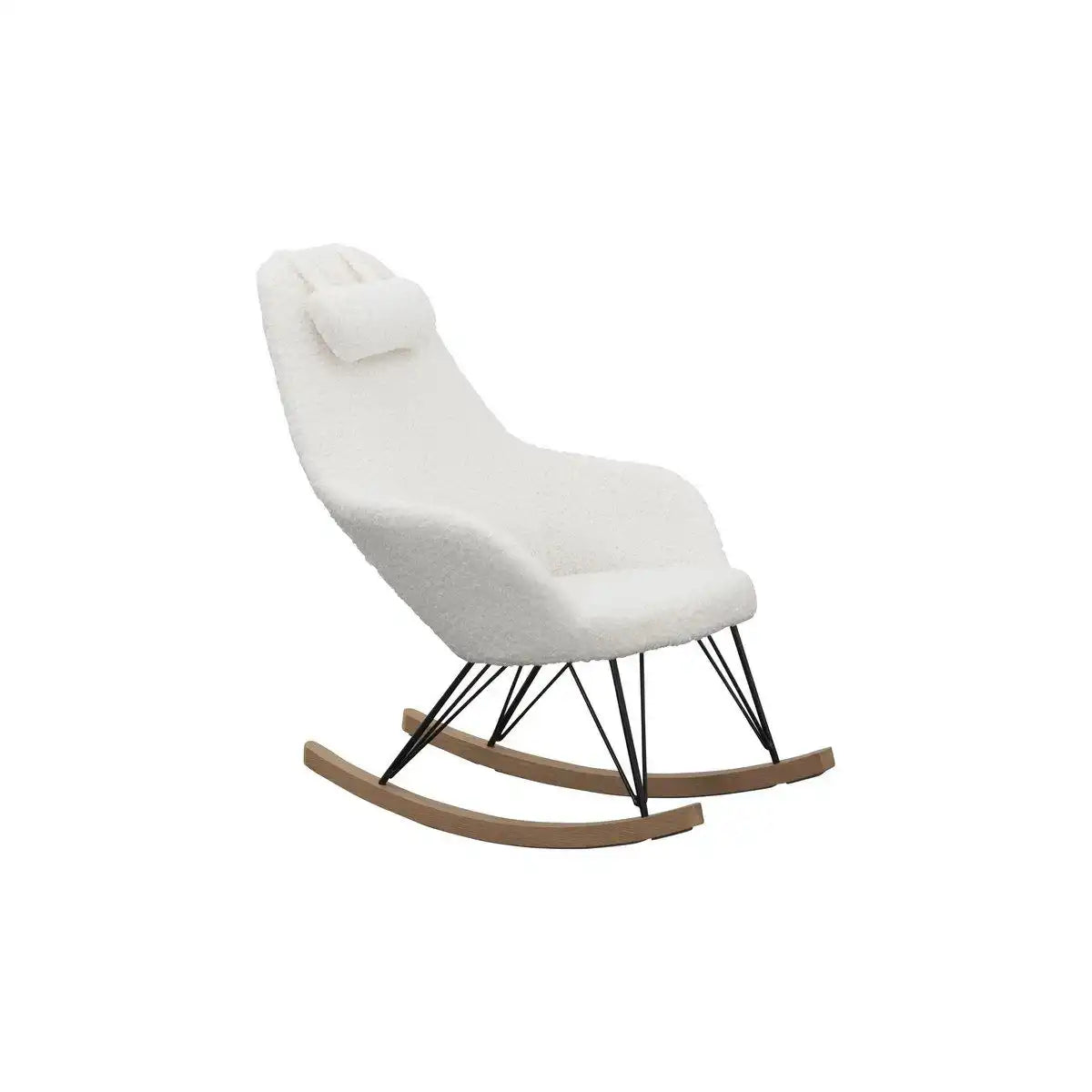 Schaukelstuhl Teddyfell weiß - HomeDesign Knaus