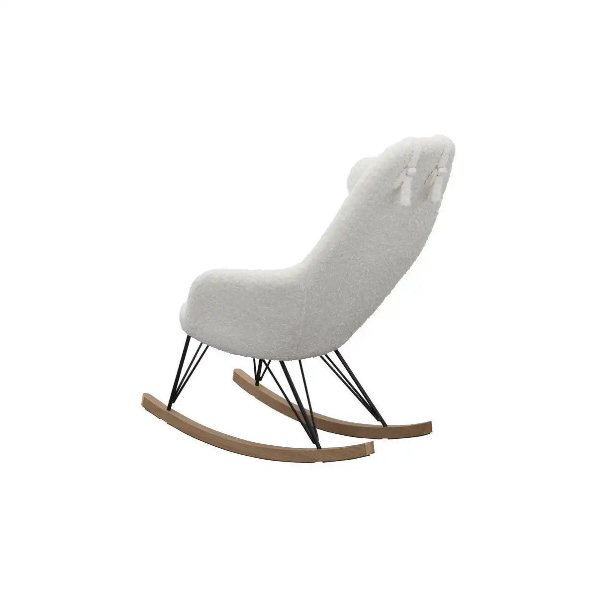 Schaukelstuhl Teddyfell weiß - HomeDesign Knaus