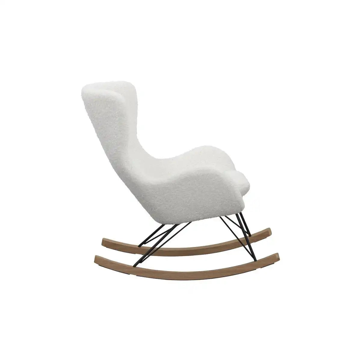 Schaukelstuhl Teddyfell weiß - HomeDesign Knaus