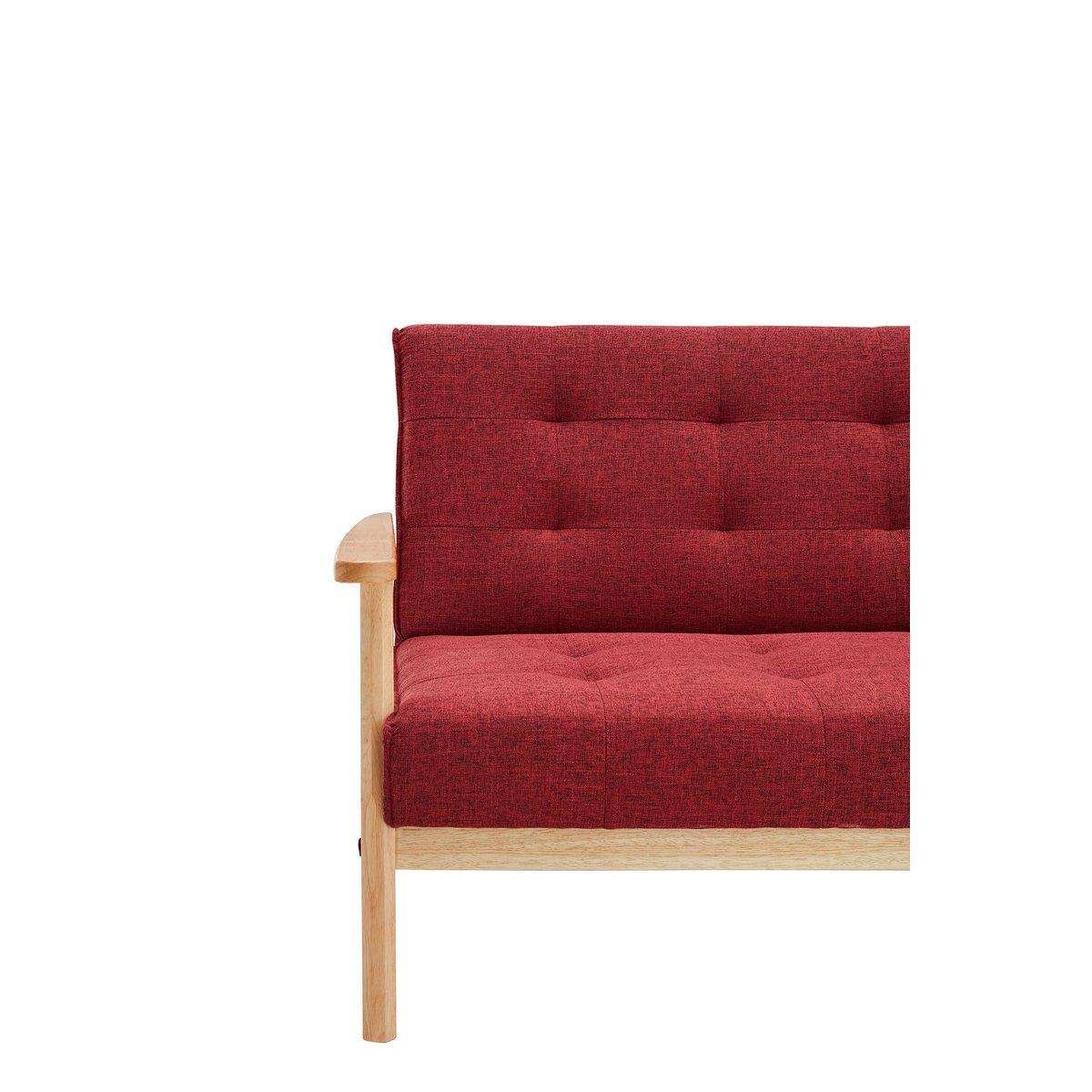 Schlafsofa skandinavisch Strukturstoff kaminrot - HomeDesign Knaus