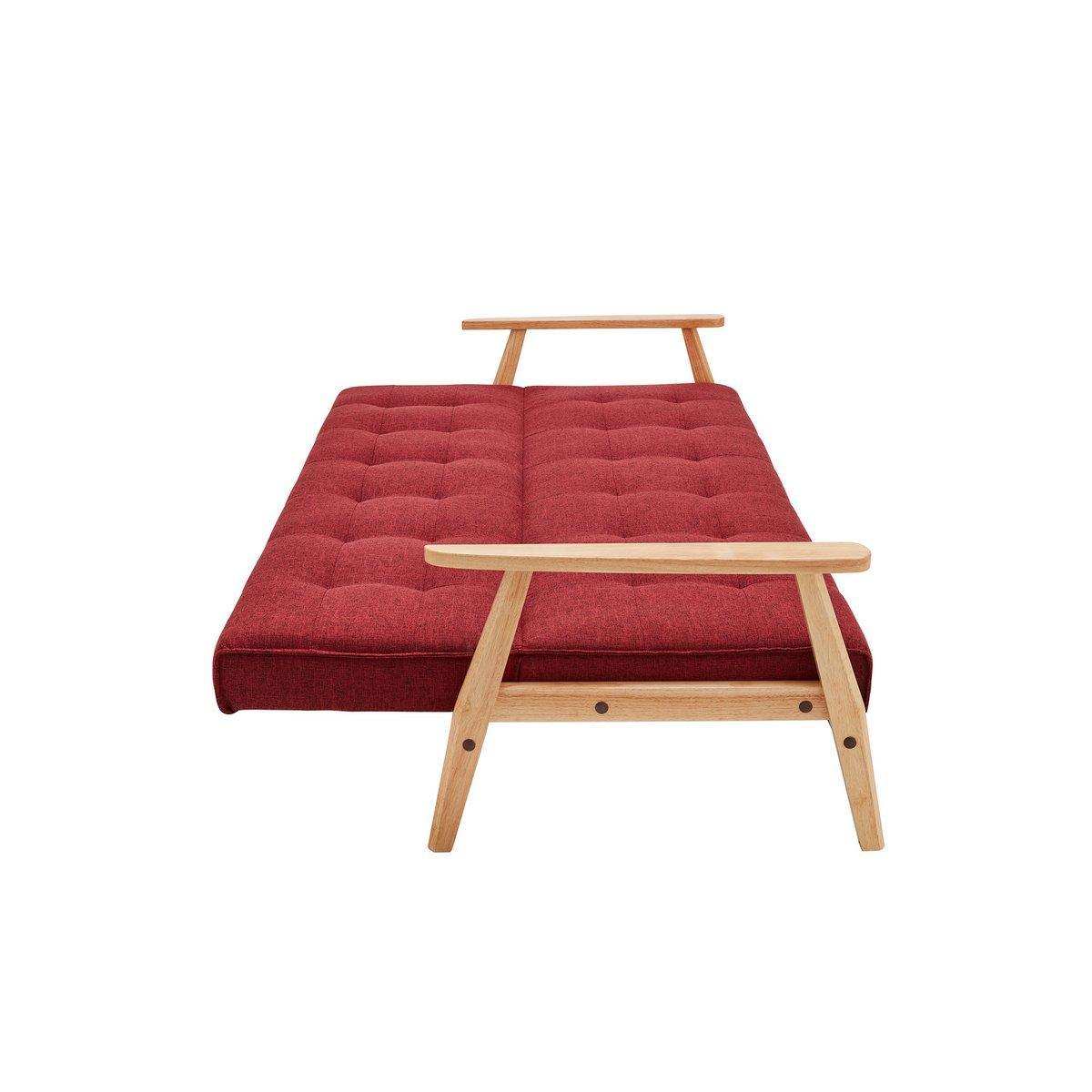Schlafsofa skandinavisch Strukturstoff kaminrot - HomeDesign Knaus
