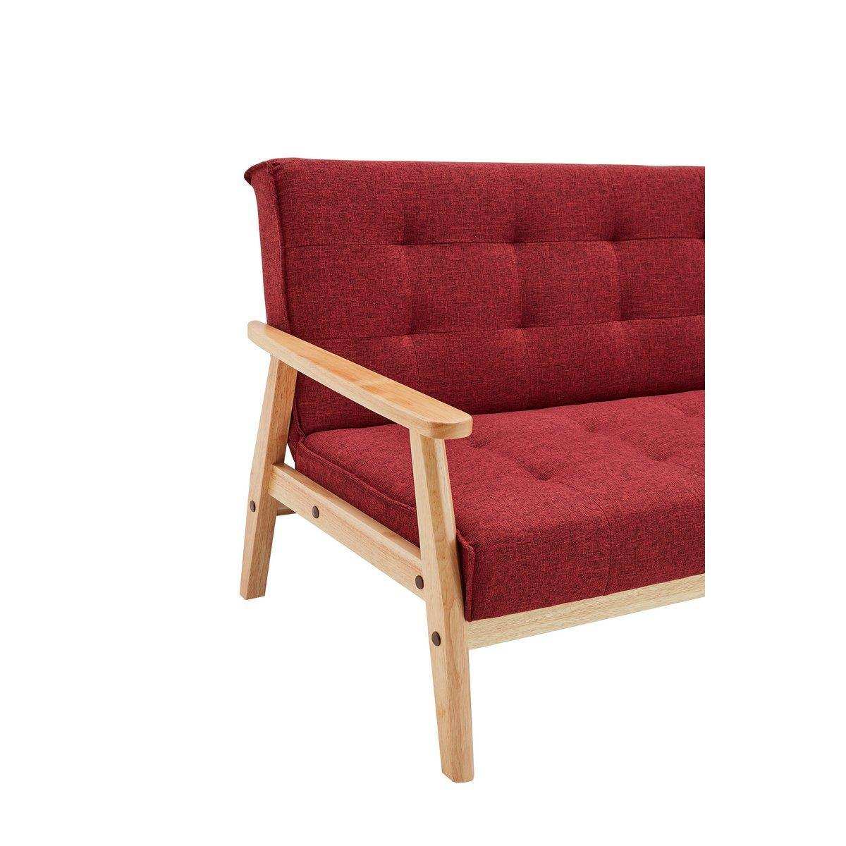 Schlafsofa skandinavisch Strukturstoff kaminrot - HomeDesign Knaus
