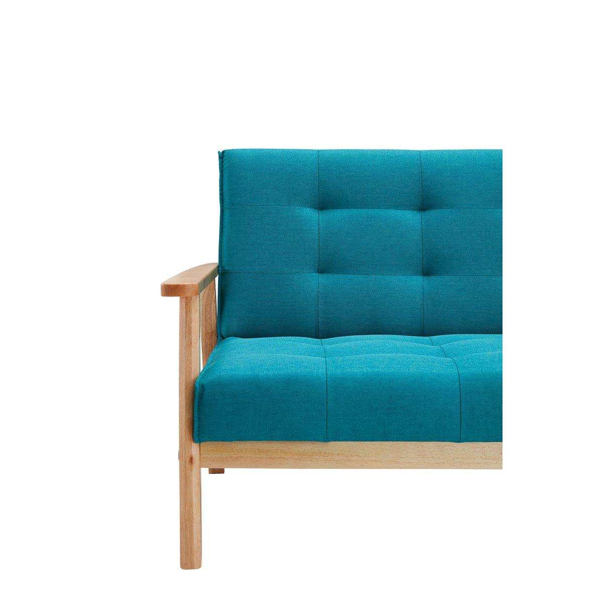 Schlafsofa skandinavisch Strukturstoff petrol - HomeDesign Knaus