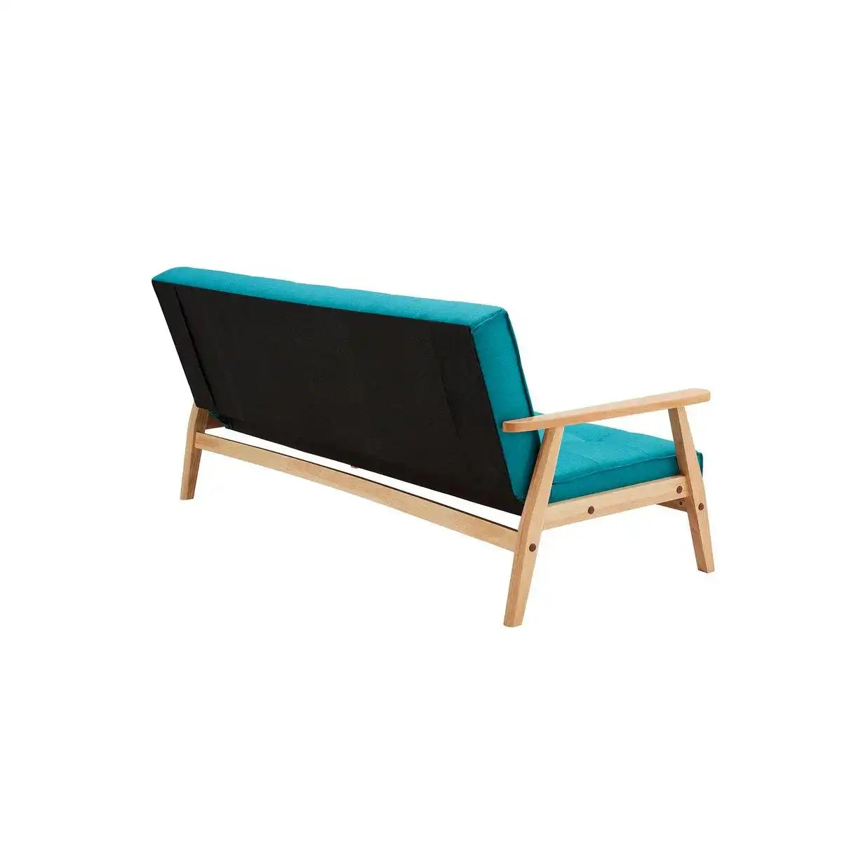 Schlafsofa skandinavisch Strukturstoff petrol - HomeDesign Knaus
