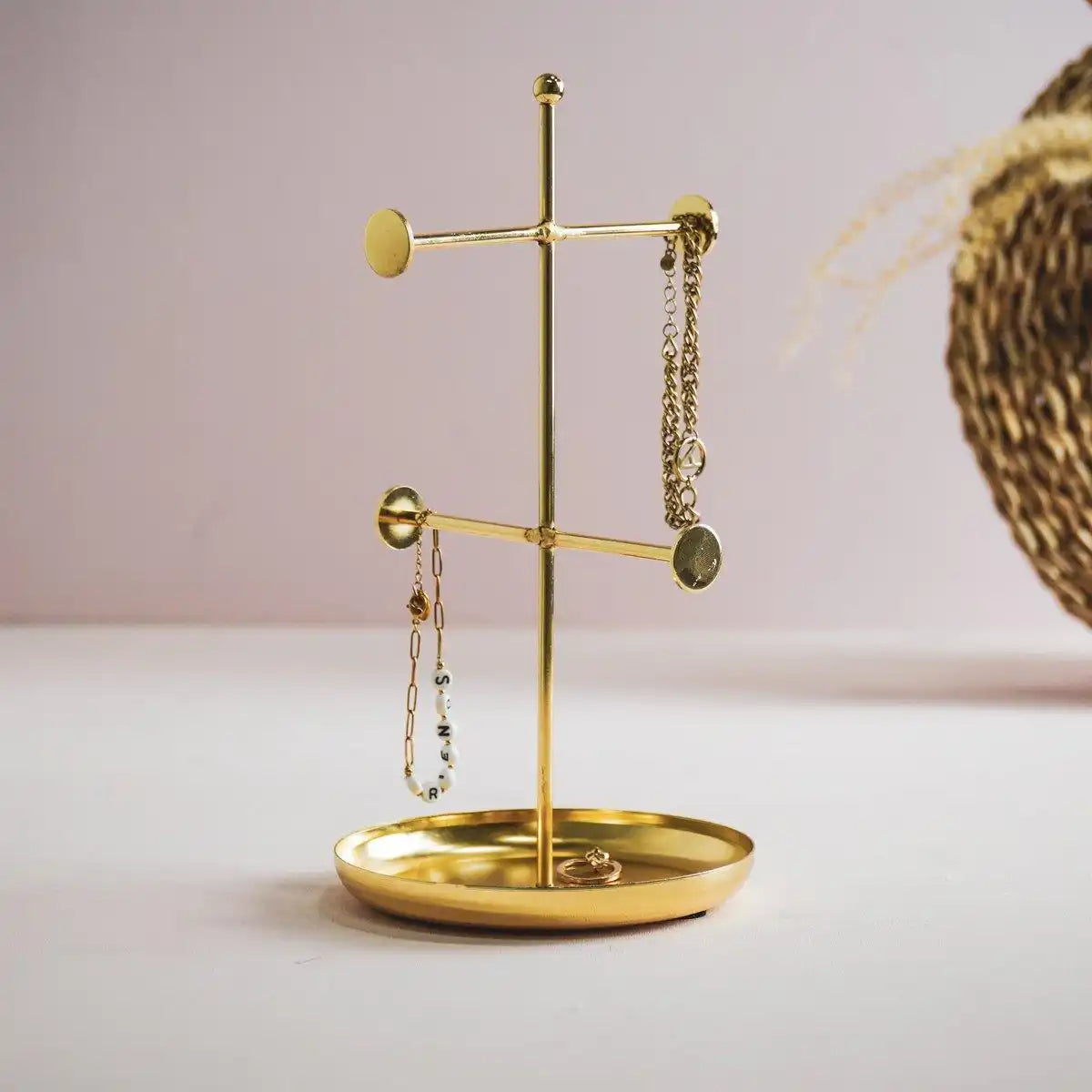 Schmuckhalter Gold 13x13x25cm - HomeDesign Knaus