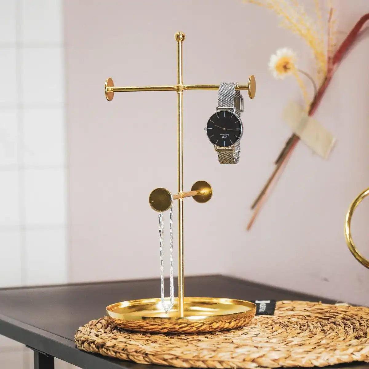 Schmuckhalter Gold 13x13x25cm - HomeDesign Knaus