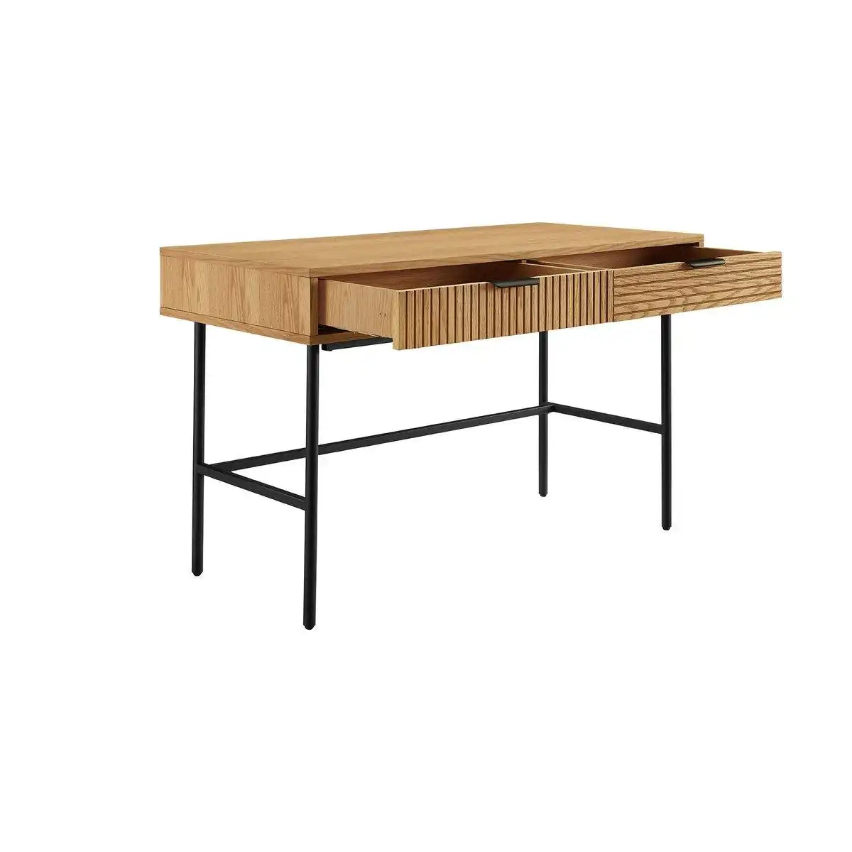 Schreibtisch 120x60 cm Eiche Echtholzfurnier - HomeDesign Knaus
