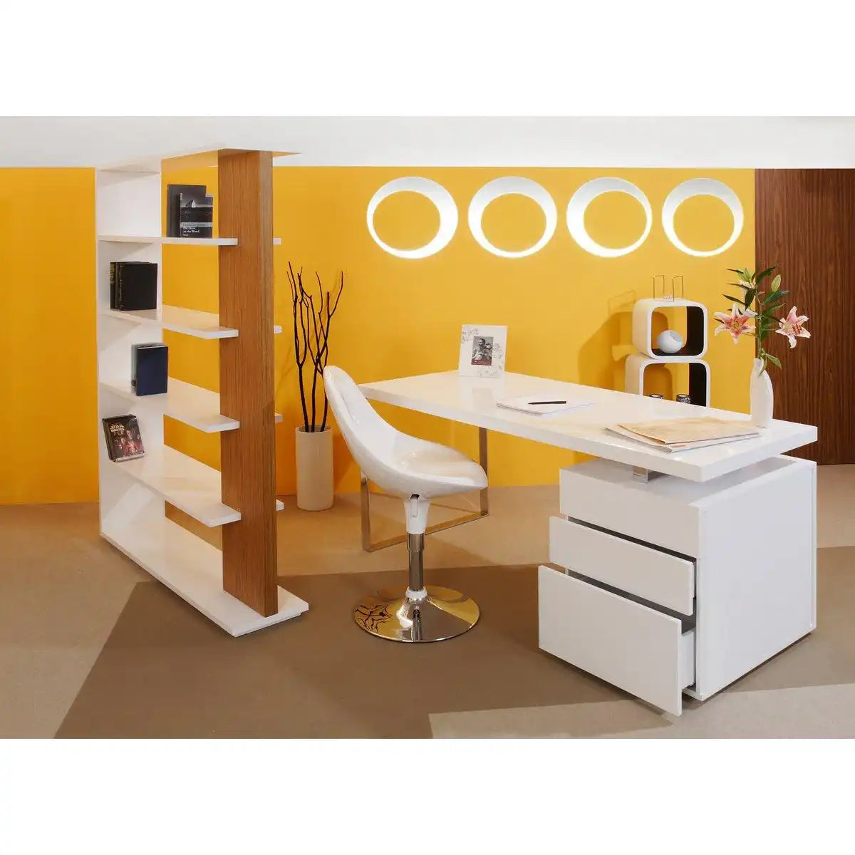 Schreibtisch 160x70x76 cm weiß - HomeDesign Knaus