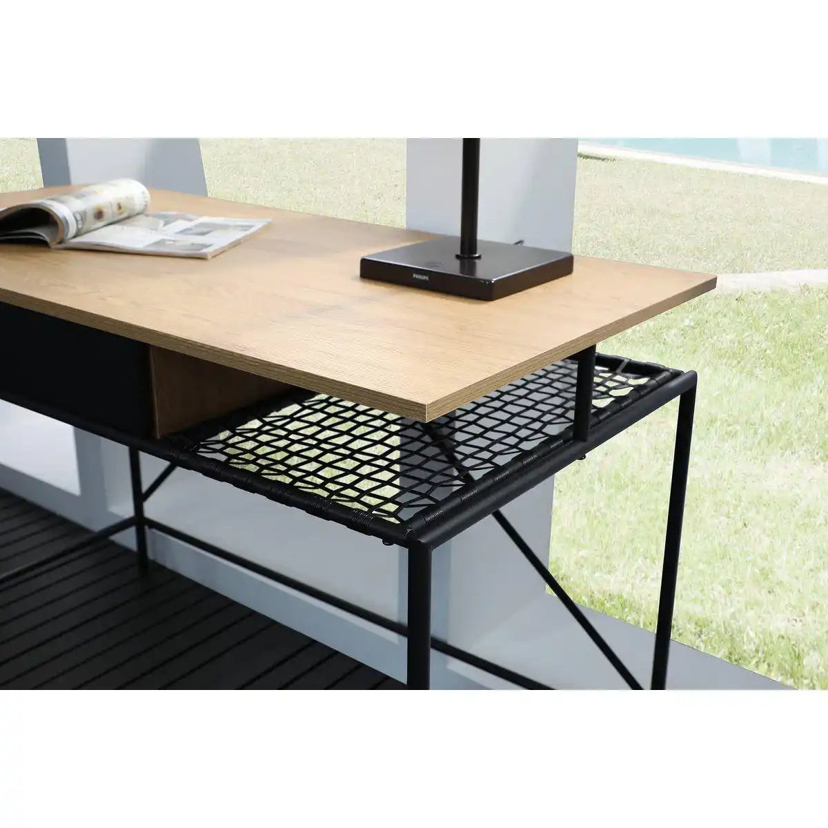 Schreibtisch Natur/Schwarz - HomeDesign Knaus