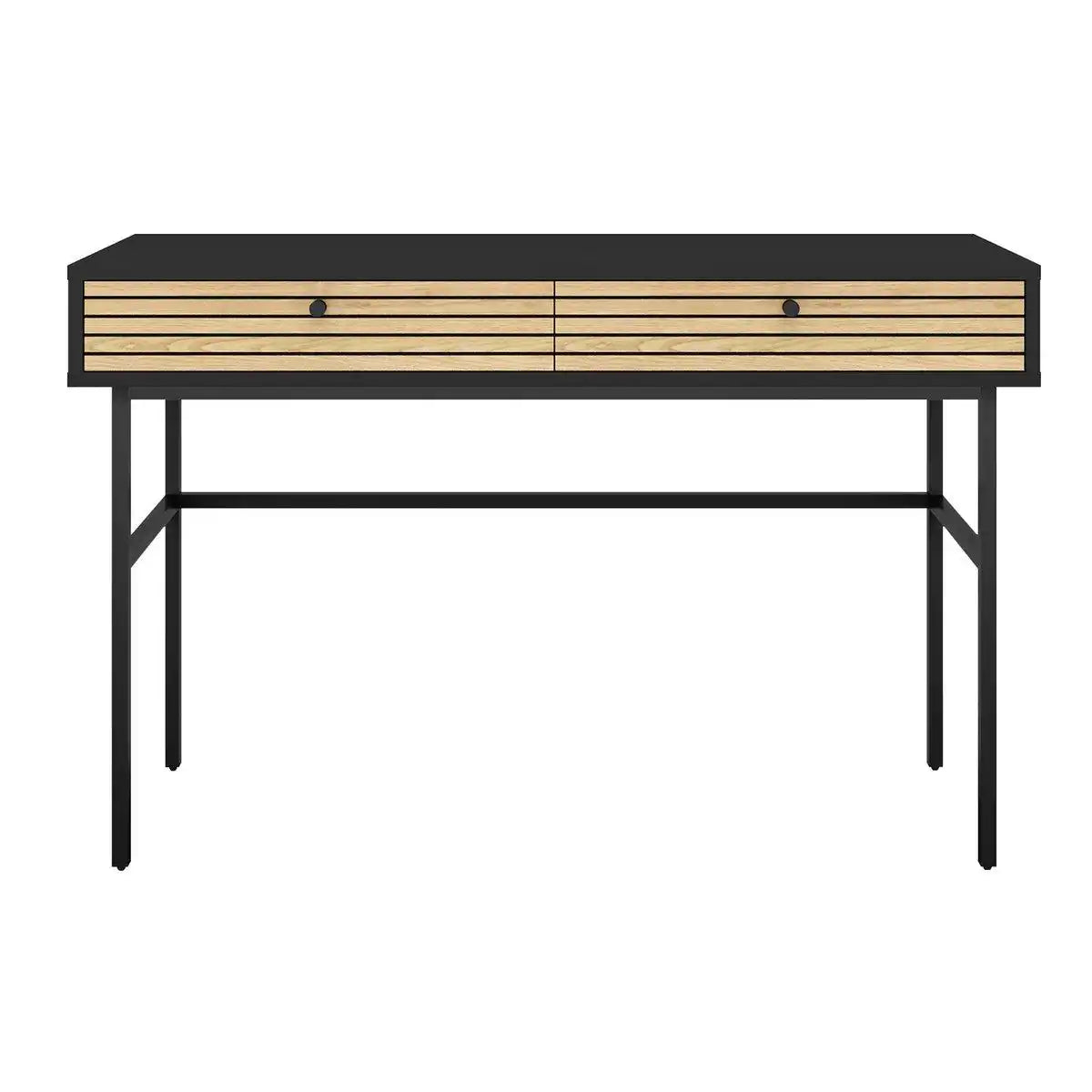 Schreibtisch Schwarz/Eiche Echtholzfurnier - HomeDesign Knaus