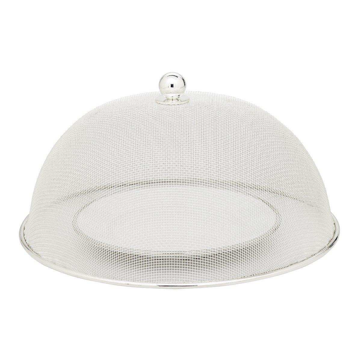 Schutzhaube Classic (ø 30 cm, H 16 cm), edel versilbert, anlaufgeschützt, Speiseschirm Fliegenhaube - HomeDesign Knaus