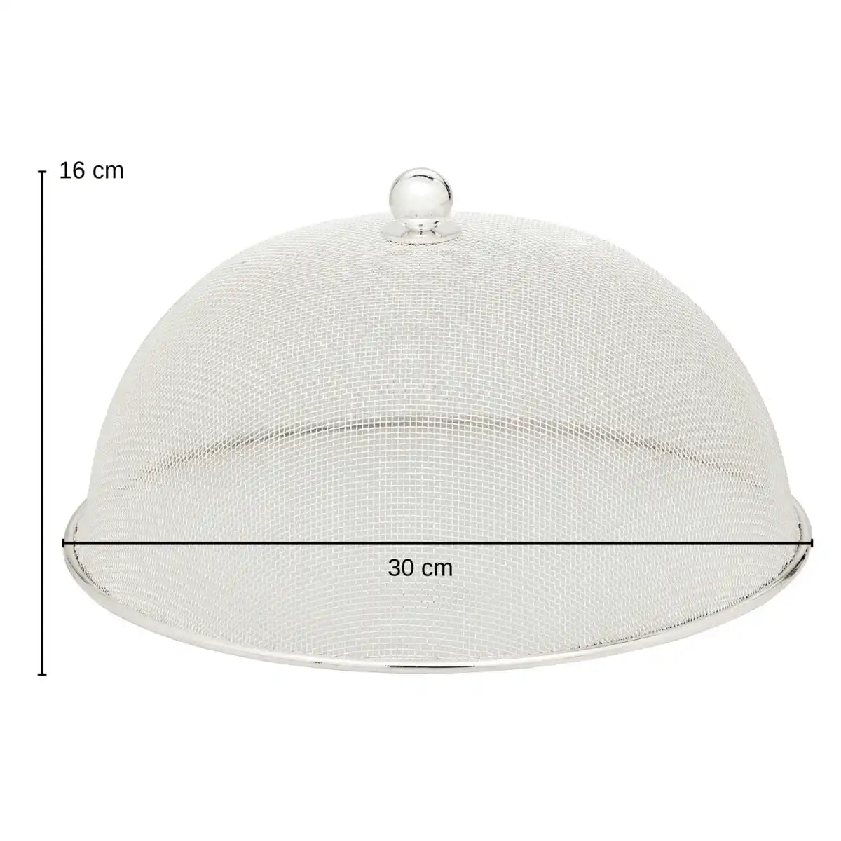 Schutzhaube Classic (ø 30 cm, H 16 cm), edel versilbert, anlaufgeschützt, Speiseschirm Fliegenhaube - HomeDesign Knaus