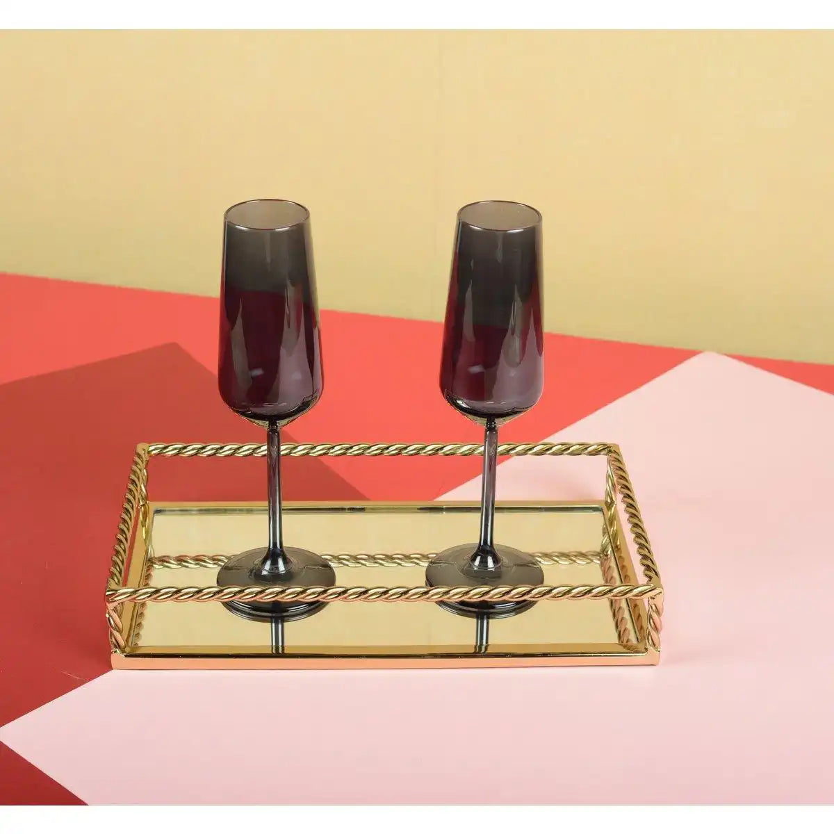 Schwarze Champagnerflöten - 6 6 - HomeDesign Knaus